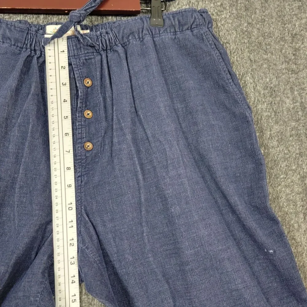 The Territory Ahead Corduroy Pants Mens XL Blue Elastic Waist Pull-On Drawstring
